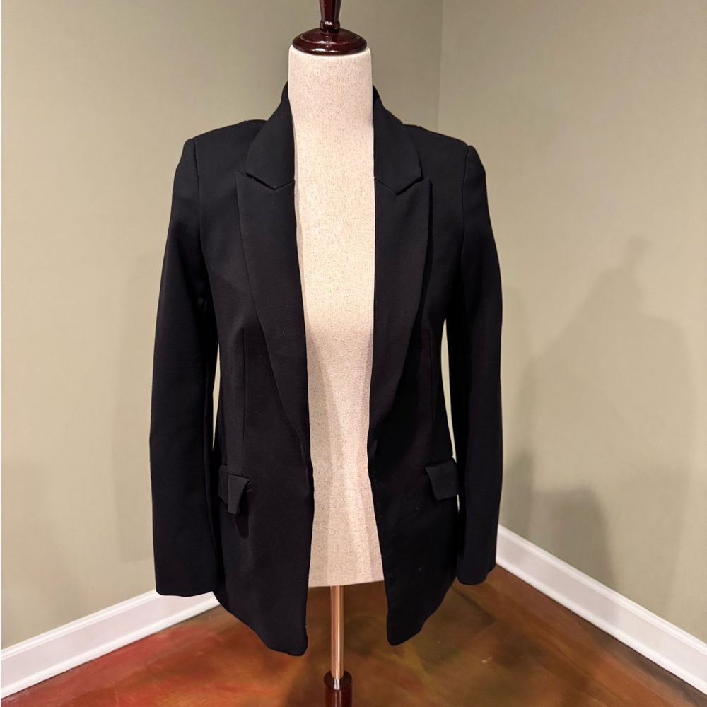 Express Black Tailored Blazer with Notched Lapels